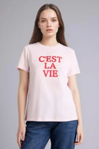 DeFacto Slogan Printed Penye Short Sleeve T-Shirt - Image 3