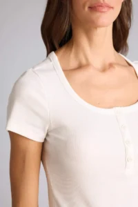 DeFacto Regular Fit Basic Plain Ribbed Camisole Short Sleeve T-Shirt - Image 4