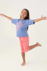US Polo Assn. U.s. Polo Shirt Assn Girls' Pink Capri Set