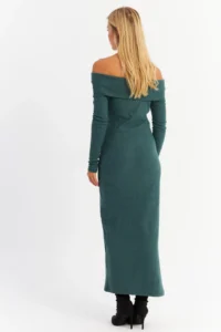 Cool & Sexy Women's Petrol Madonna Collar Camisole Maxi Dress - Image 8