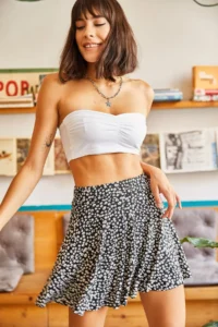 Olalook Women Black Camisole Skirt with Shorts - Image 2