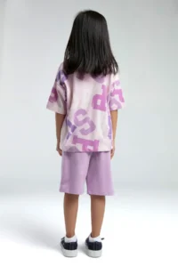 US Polo Assn. U.s. Polo Shirt Assn Girls' Purple Bermuda Set - Image 5