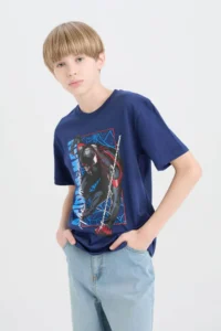 DeFacto Superman Crew Neck Short Sleeve T-Shirt Boy - Image 3
