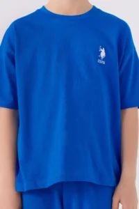 US Polo Assn. U.s. Polo Shirt Assn Boys' Blue Bermuda Set - Image 4