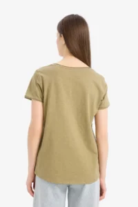 DeFacto Regular Fit V-Neck Basic Plain Short Sleeve T-Shirt - Image 5