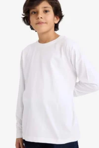 DeFacto Regular Fit Crew Neck Long Sleeve T-Shirt Boy