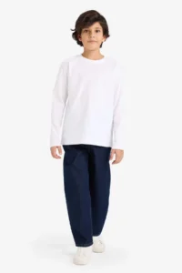 DeFacto Regular Fit Crew Neck Long Sleeve T-Shirt Boy - Image 2