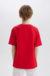 DeFacto Boy's Crew Neck Basic Plain Short Sleeve T-Shirt K1687a625sm - Image 5