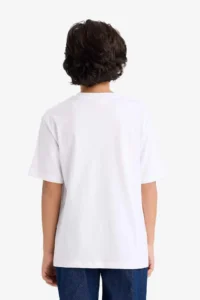 DeFacto Regular Fit Crew Neck Short Sleeve T-Shirt Boy - Image 5