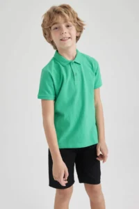 DeFacto  Boys' Polo Shirt Collar T-Shirt - Image 3