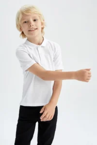 DeFacto Boy's Basic Short Sleeve Pique Polo T-Shirt K1689a622sp