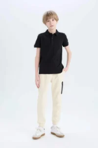 DeFacto Boy's Pique Short Sleeve Basic Polo T-Shirt - Image 2