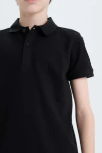 DeFacto Boy's Pique Short Sleeve Basic Polo T-Shirt - Image 5