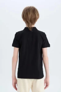 DeFacto Boy's Pique Short Sleeve Basic Polo T-Shirt - Image 6