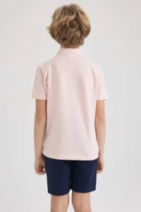 DeFacto Boy's Pique Short Sleeve Basic Polo T-Shirt - Image 5