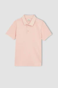 DeFacto Boy's Pique Short Sleeve Basic Polo T-Shirt - Image 6