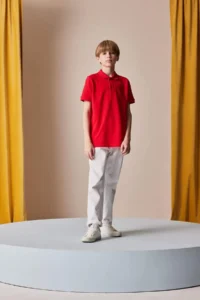 DeFacto Boy's Pique Short Sleeve Basic Polo T-Shirt - Image 2
