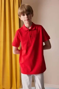 DeFacto Boy's Pique Short Sleeve Basic Polo T-Shirt - Image 4