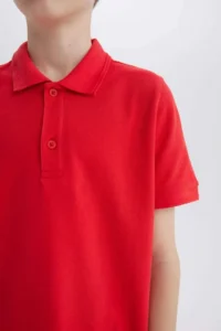 DeFacto Boy's Pique Short Sleeve Basic Polo T-Shirt - Image 8