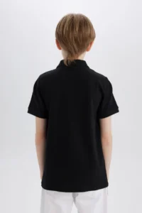 DeFacto Boy's 23 April Children's Day Red Pique Short Sleeve Polo T-Shirt - Image 6