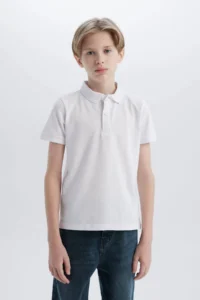 DeFacto White Boys' T-Shirt K1689A6/WT34