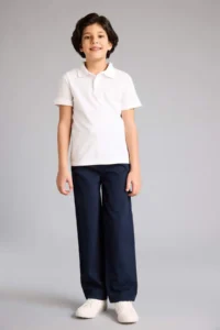 DeFacto Regular Fit Polo Neck Basic Plain Piqué Short Sleeve Polo T-Shirt Boy - Image 2