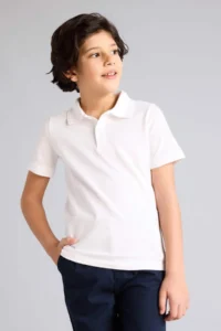 DeFacto Regular Fit Polo Neck Basic Plain Piqué Short Sleeve Polo T-Shirt Boy - Image 3