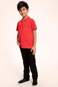 DeFacto Boy's Children's Day Regular Fit Short Sleeve Polo T-Shirt - Image 2