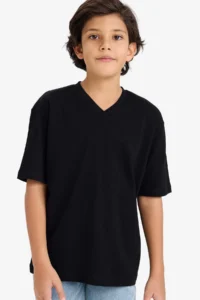 DeFacto Regular Fit V-Neck Short Sleeve T-Shirt Boy