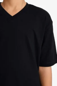DeFacto Regular Fit V-Neck Short Sleeve T-Shirt Boy - Image 4