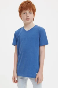 DeFacto Boy's Regular Fit V-Neck Short Sleeve T-Shirt