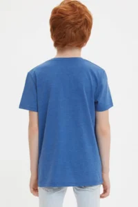DeFacto Boy's Regular Fit V-Neck Short Sleeve T-Shirt - Image 3