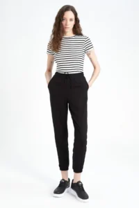 DeFacto Fitted Crew Neck Striped Short Sleeve T-Shirt K1965az23sm - Image 2