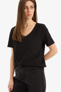 DeFacto Regular Fit V-Neck Basic Short Sleeve T-Shirt