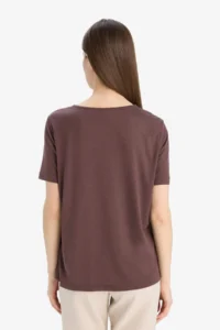 DeFacto Brown Women T-Shirt K5057AZ/BN258 - Image 6