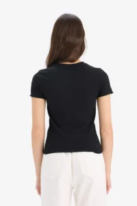 DeFacto Slim Fit Crew Neck Short Sleeve T-Shirt - Image 6