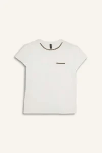 DeFacto Traditional Regular Fit Glitter Detailed Short Sleeve T-Shirt - Image 3