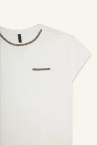 DeFacto Traditional Regular Fit Glitter Detailed Short Sleeve T-Shirt - Image 4
