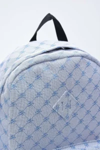 Shule Bags Louse jacquard Backpack Blue - Image 5