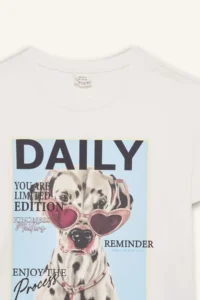 DeFacto Relax Fit Crew Neck Printed Short Sleeve T-Shirt Girls - Image 6
