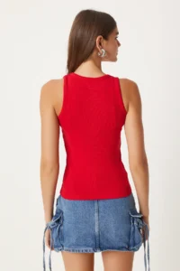 Lovelyİstanbul Ribbed Thick Sleeveless Knitting Tank Top Rejection Lhj0001 - Image 4