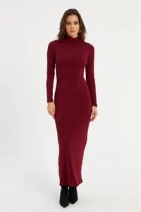 Cool & Sexy Women Burgundy Maxi Dress - Image 2