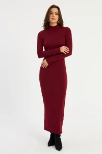 Cool & Sexy Women Burgundy Maxi Dress - Image 7