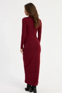 Cool & Sexy Women Burgundy Maxi Dress - Image 9