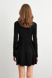 Cool & Sexy Women Black V-neck Mini Dress - Image 7