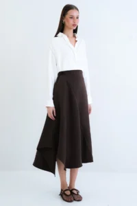 VAGGON Asymmetric Kesim Skirt