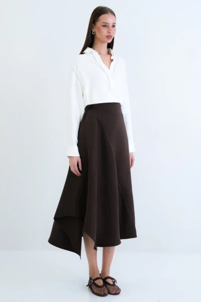VAGGON Asymmetric Kesim Skirt