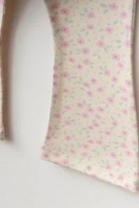 Minipodyum Baby Girl Top and Bottom Set with Frilled Shoulder Bandana and Floral Printed Tights - Image 7