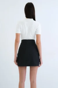VAGGON Plain Kesim Skirt - Image 7