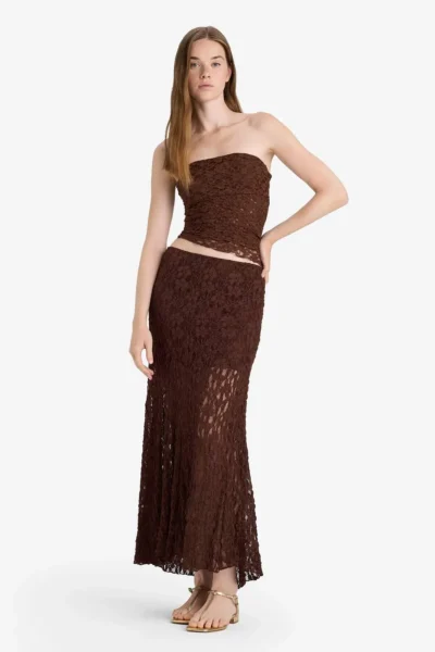 DeFacto A Form High Waist Lace Maxi Skirt